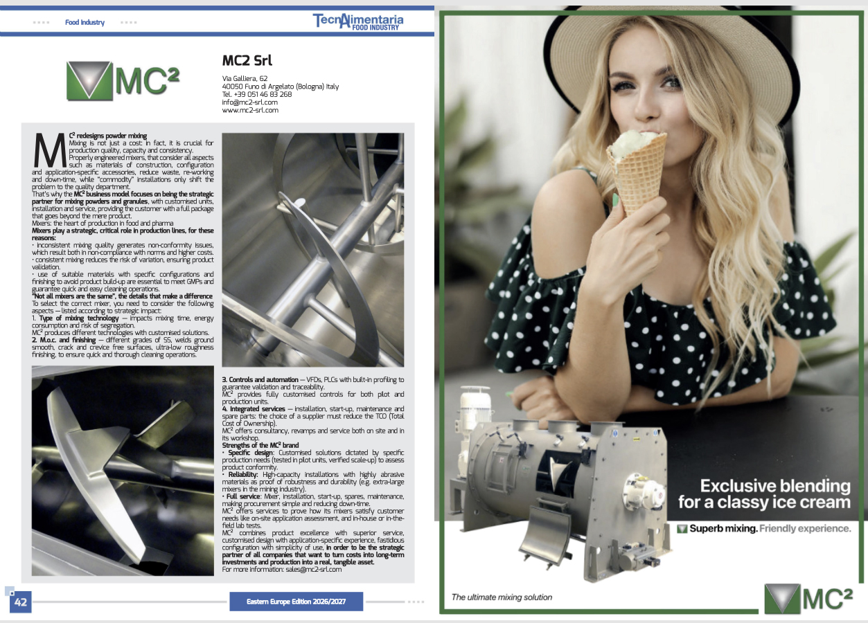 Articolo MC² redesigns powder mixing, Eastern Europe Edition 2026/2027